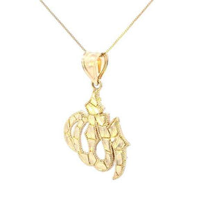 10K Real Gold DC Allah Small Charm with Box Chain