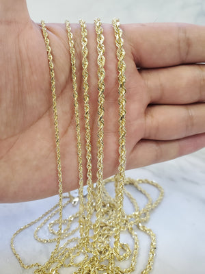14K  solid Gold Rope Chain
