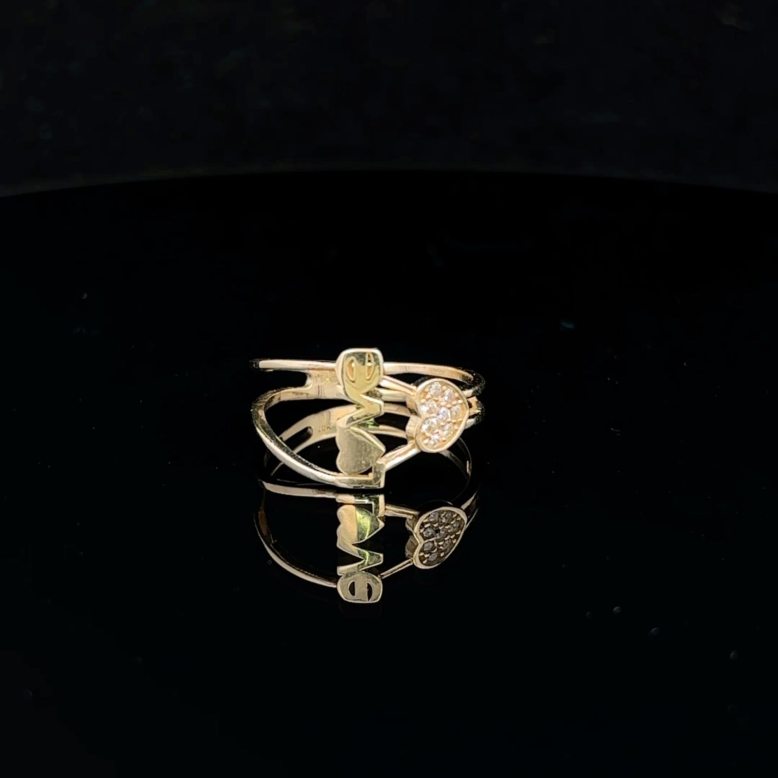 10K Real Gold Love Heart Ring