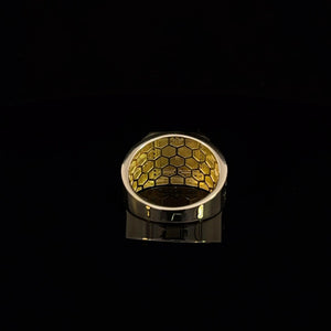 10K Real Gold Saint Jude Square Shaped Design CZ Ring