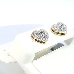 10K Y Gold with 0.21 Ct MP Diamond Heart Earring (M) for Girls/Women