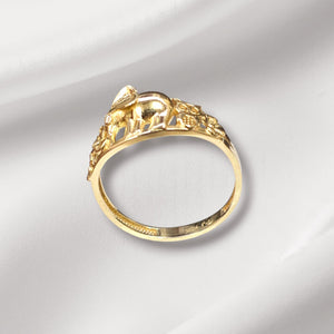 10K Real Gold Fancy Elephant Ring