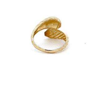 10K Real Gold Teardrop Style Hollow Ring
