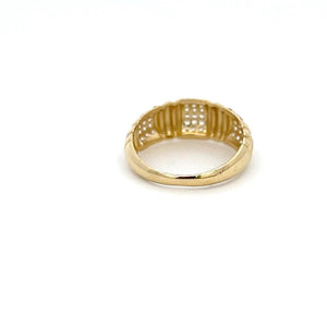 10K Real Gold CZ Band Style Ring