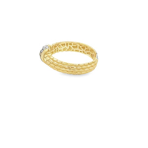 10K Real Gold CZ Love Nest Ring