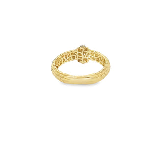 10K Real Gold CZ Love Nest Ring