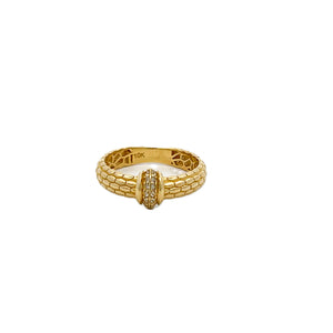10K Real Gold CZ Love Nest Ring