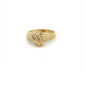 10K Real Gold Front Swirl Ring