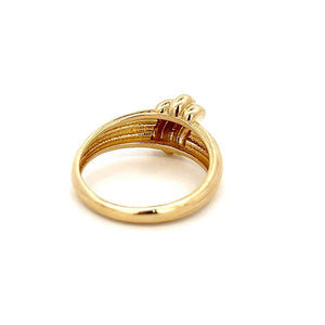 10K Real Gold Front Swirl Ring