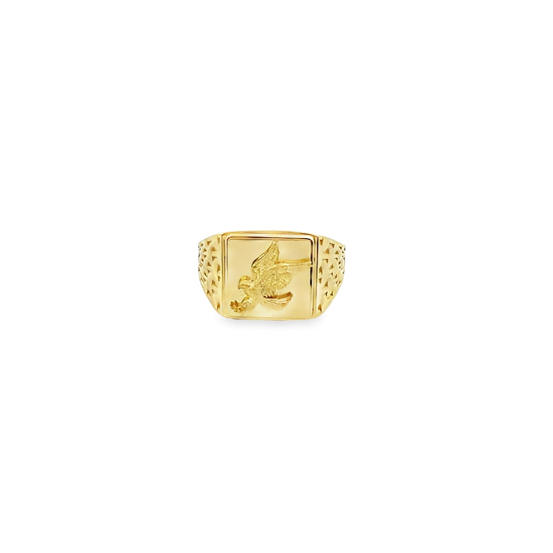 10K Real Gold Eagle Men's Ring