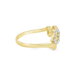 10K Real Gold Three Heart Ring