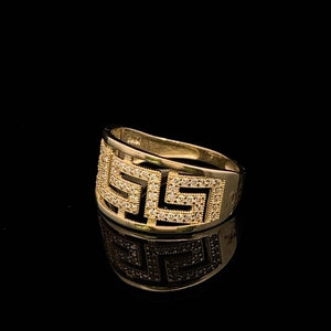 10K Real Gold Greek Key Ring