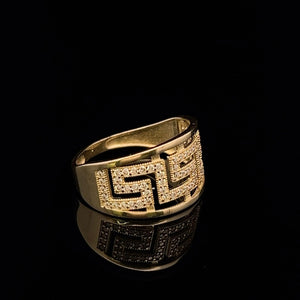 10K Real Gold Greek Key Ring
