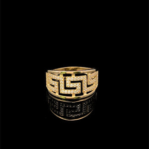 10K Real Gold Greek Key Ring