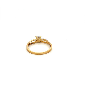 10K Real Gold Solitaire Ring