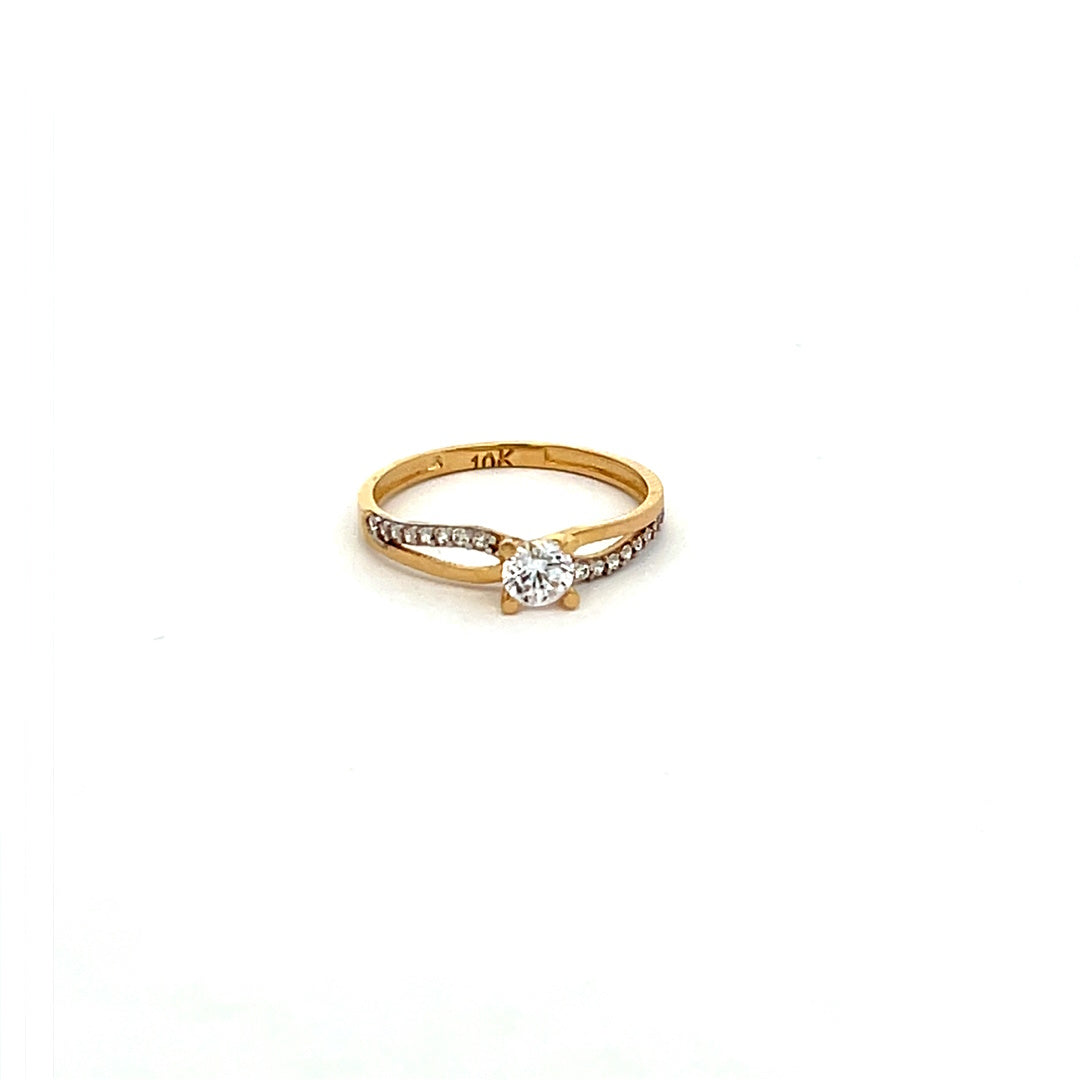 10K Real Gold Solitaire Ring