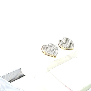 10K Y Gold with 0.33 Ct MP Diamond Heart Earring (B) for Girls/Women