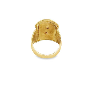 10K Real Gold Two Tone Mother Mary Ring