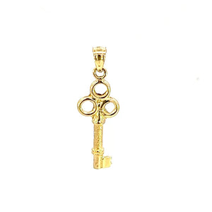 10K Real Gold Lock & Key Charm/ Pendant With Box Chain
