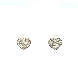 10K Y Gold with 0.10 Ct MP Diamond Heart Earring (M) for Girls/Women