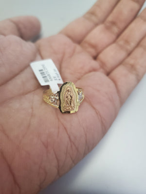10K Solid Yellow Gold Mother Mary Ring