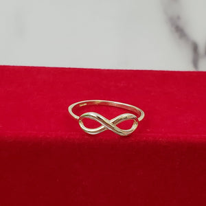 10K Solid Yellow Gold Infinity Ladies Ring