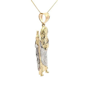 10K Real Gold Two-Tone Saint Jude Big Charm