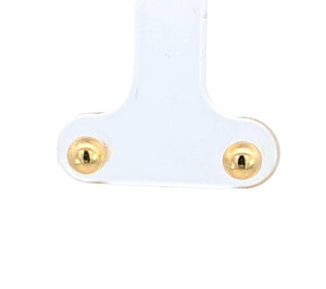 14K Real Gold 4MM Round Ball Bead Stud Earrings.
