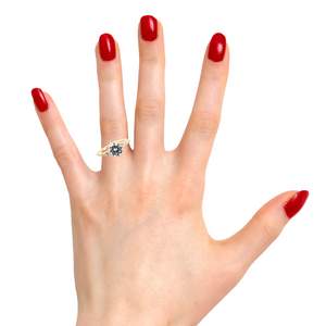10K Real Yellow Gold Round Solitaire Cz Ring For Women