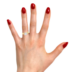 10K Real Gold Round CZ  Ring for Women's