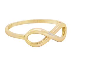 10K Real Gold Infinity Ring for Women
