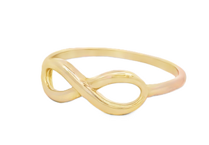 10K Real Gold Infinity Ring for Women