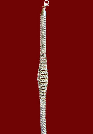 10K Real Gold Hollow DC Fancy Princess Necklace & Bracelet Set (17" & 7")