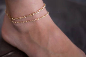 Real 10K Yellow Gold Solid Paperclip Bracelet/Anklet 1.5mm - 4mm