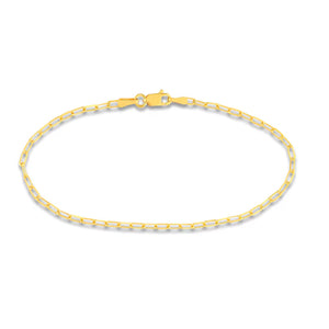 Real 10K Yellow Gold Solid Paperclip Bracelet/Anklet 1.5mm - 4mm