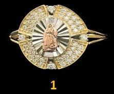 10k Real Gold Fancy Tri Color Rings
