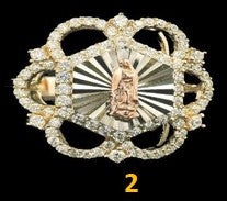 10k Real Gold Fancy Tri Color Rings