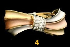 10k Real Gold Fancy Tri Color Rings