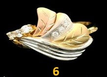 10k Real Gold Fancy Tri Color Rings