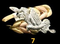 10k Real Gold Fancy Tri Color Rings