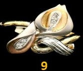 10k Real Gold Fancy Tri Color Rings