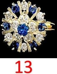 10k Real Gold Motion Rings CZ Ring