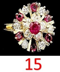 10k Real Gold Motion Rings CZ Ring
