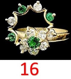 10k Real Gold Motion Rings CZ Ring