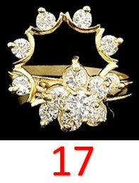 10k Real Gold Motion Rings CZ Ring