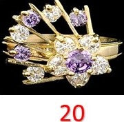 10k Real Gold Motion Rings CZ Ring