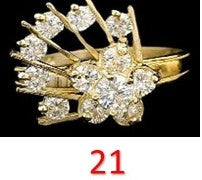 10k Real Gold Motion Rings CZ Ring