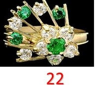 10k Real Gold Motion Rings CZ Ring