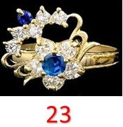 10k Real Gold Motion Rings CZ Ring