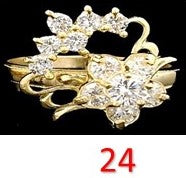 10k Real Gold Motion Rings CZ Ring